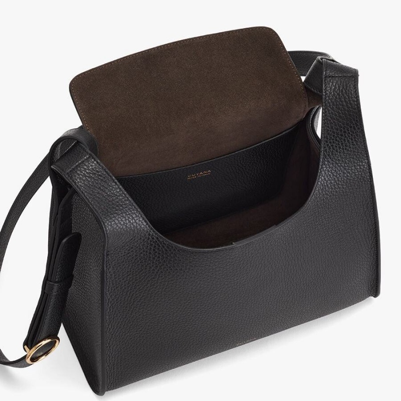 Bolsa De Hombro Cuyana Double Loop Mujer Negras | SUY3765CH
