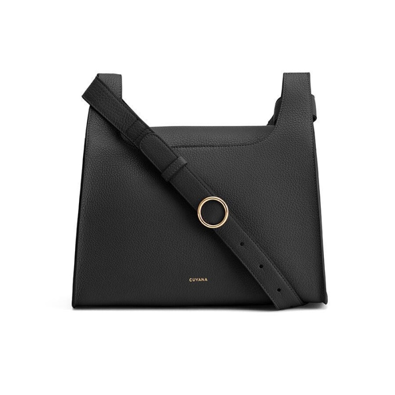 Bolsa De Hombro Cuyana Double Loop Mujer Negras | SUY3765CH