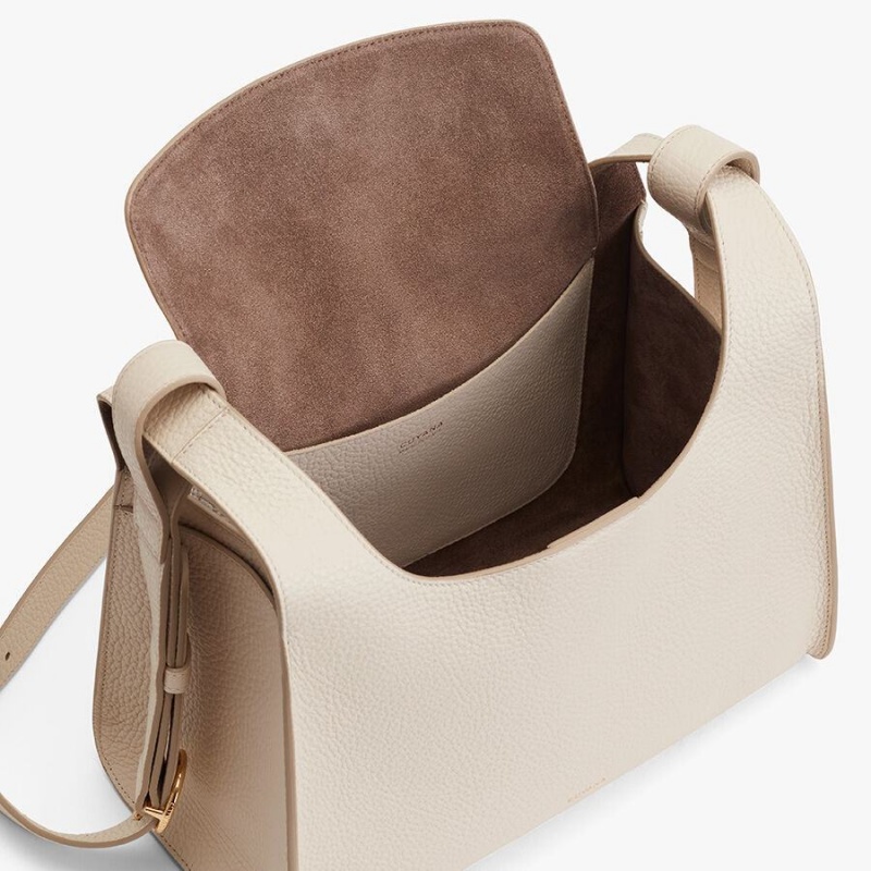 Bolsa De Hombro Cuyana Double Loop Mujer Blancas | VFY4496UU