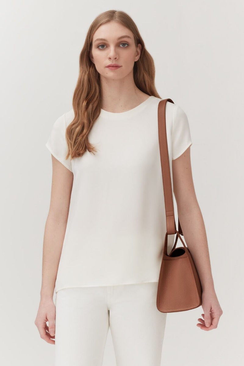Bolsa De Hombro Cuyana Double Loop Mujer Marrones | SON3576HY