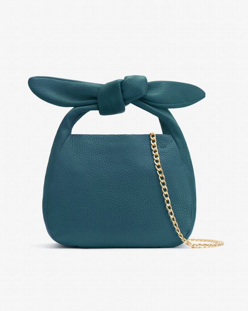 Bolsa De Hombro Cuyana Mini Bow Mujer Azules | DRH2765VO