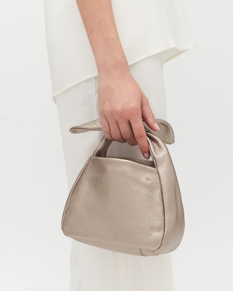 Bolsa De Hombro Cuyana Mini Bow Mujer Doradas | HKJ4140HD
