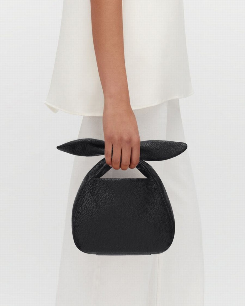 Bolsa De Hombro Cuyana Mini Bow Mujer Negras | RQO165LO