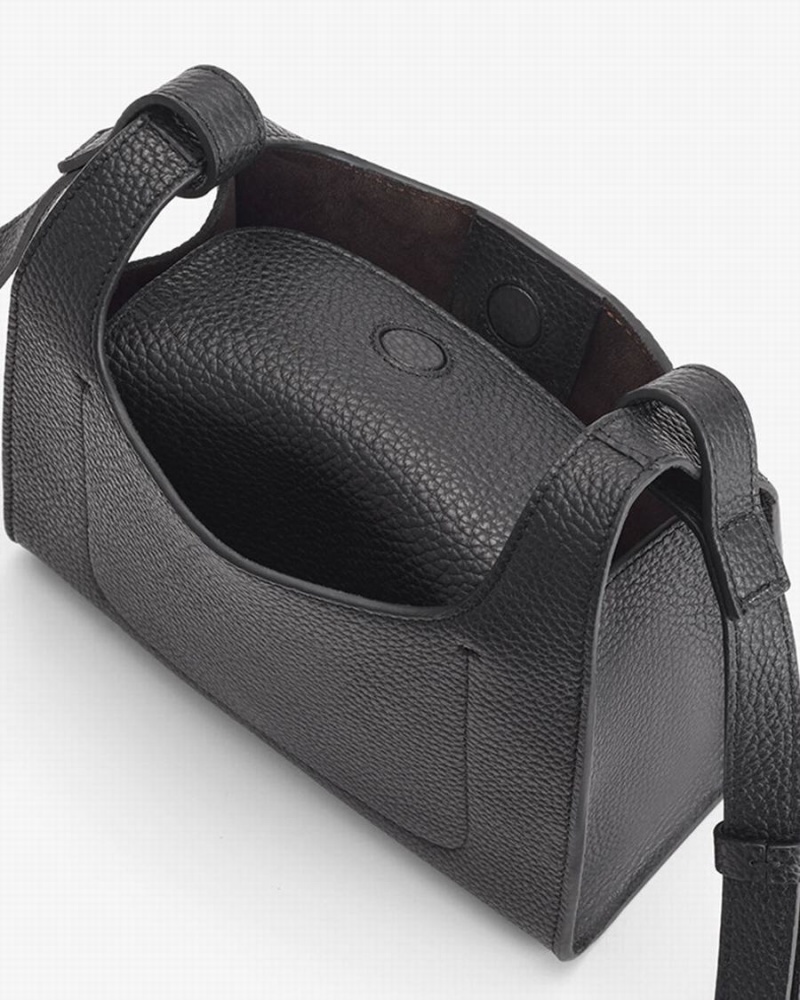 Bolsa De Hombro Cuyana Mini Double Loop Mujer Negras | AHP9922FT
