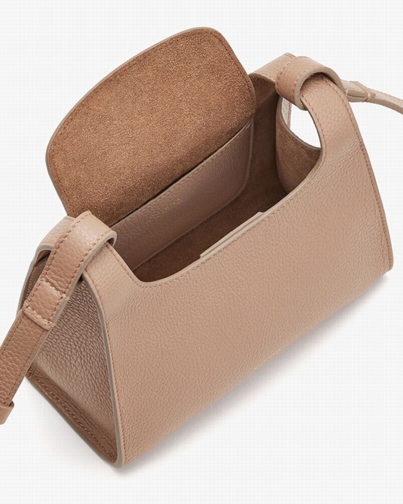 Bolsa De Hombro Cuyana Mini Double Loop Mujer Kaki | BLA6797HE
