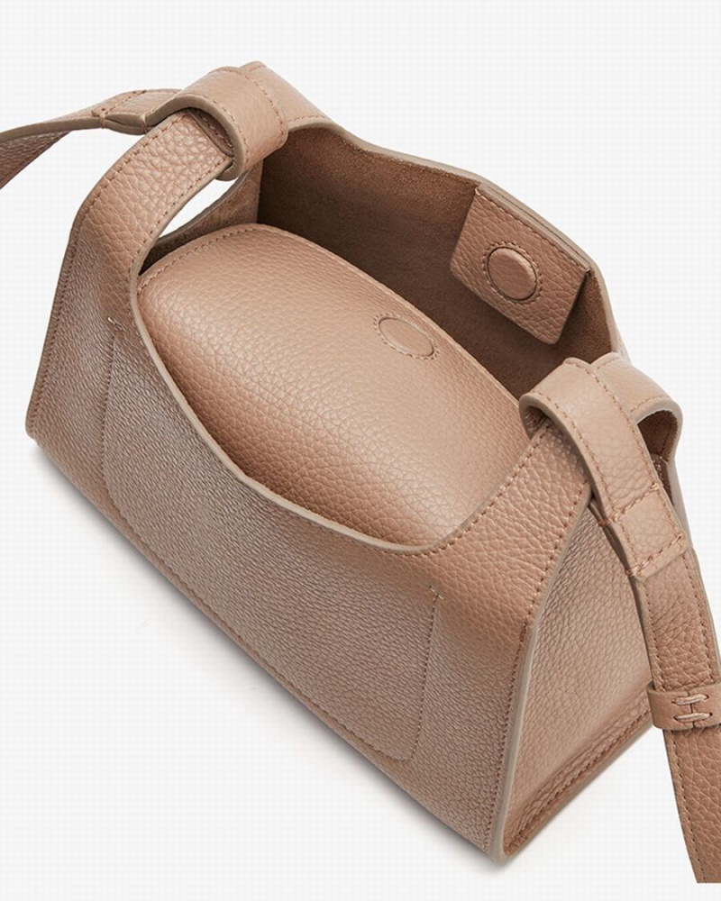 Bolsa De Hombro Cuyana Mini Double Loop Mujer Kaki | BLA6797HE
