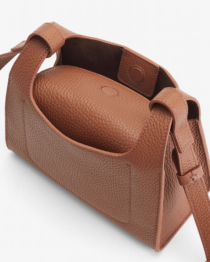 Bolsa De Hombro Cuyana Mini Double Loop Mujer Marrones | ECC4342AG