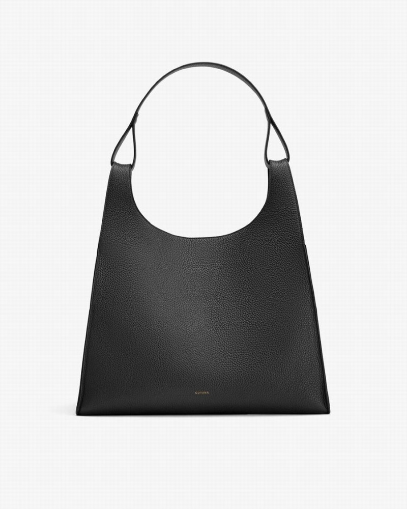Bolsa De Hombro Cuyana Oversized Double Loop Mujer Negras | ZTB84100CR