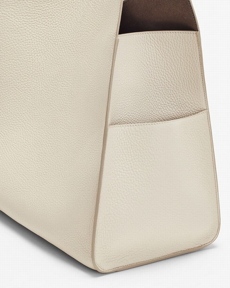 Bolsa De Hombro Cuyana Oversized Double Loop Mujer Blancas | ZCX4636LB