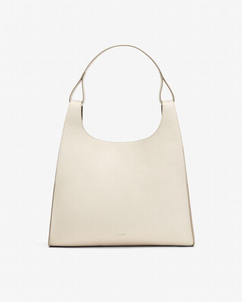 Bolsa De Hombro Cuyana Oversized Double Loop Mujer Blancas | ZCX4636LB
