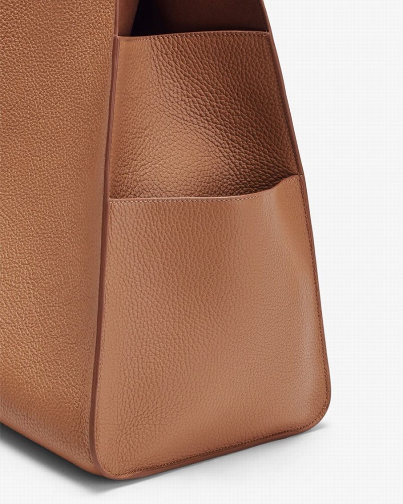 Bolsa De Hombro Cuyana Oversized Double Loop Mujer Marrones | WOW6663DD