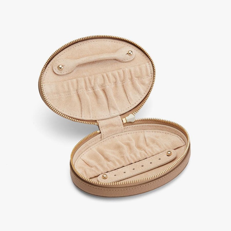 Bolsa De Maquillaje Cuyana Travel Jewelry Mujer Kaki | PME9621XY