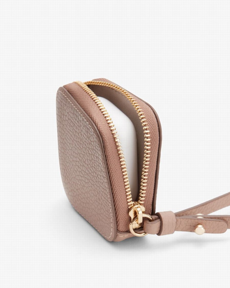 Bolsa Estuche Cuyana Cuero Airpod Mujer Rosas | YSV8359QX