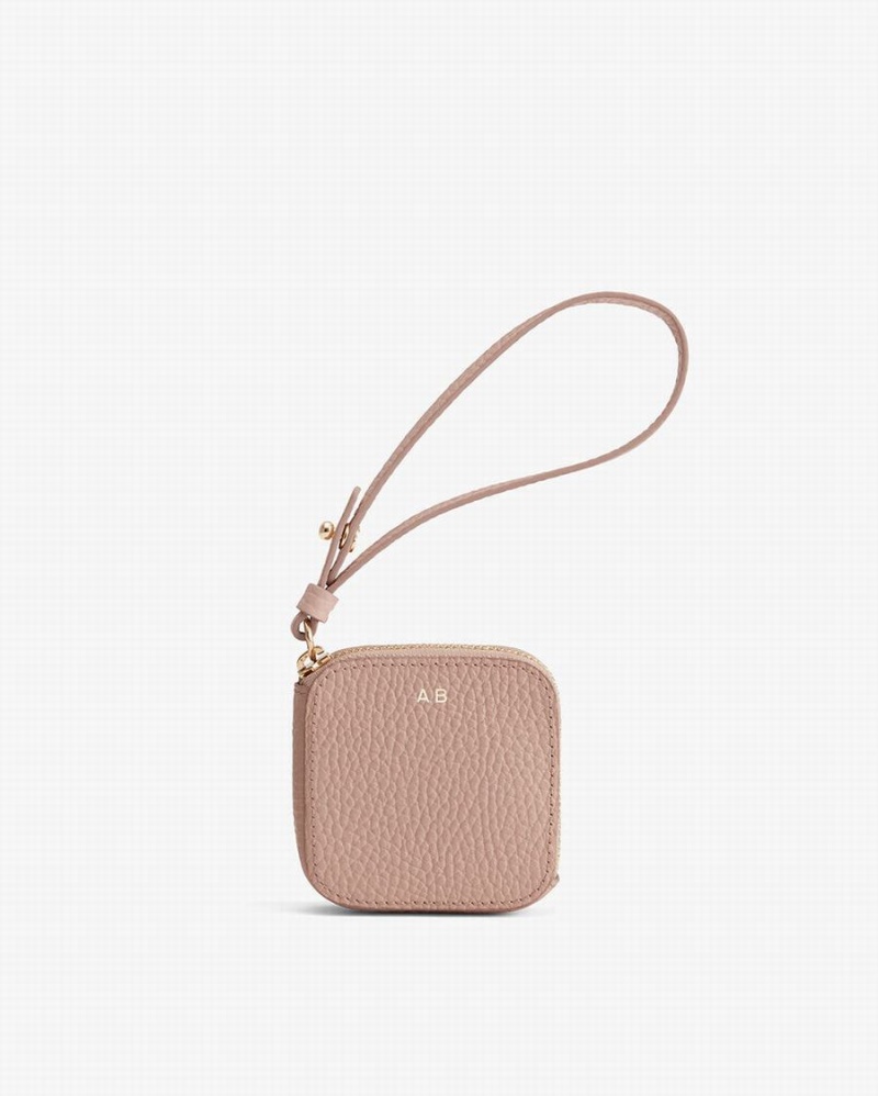 Bolsa Estuche Cuyana Cuero Airpod Mujer Rosas | YSV8359QX