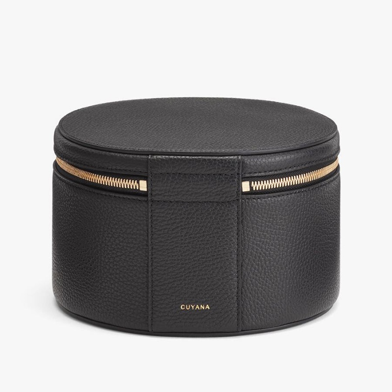 Bolsa Estuche Cuyana Cuero Wellness Mujer Negras | BTY8247WS