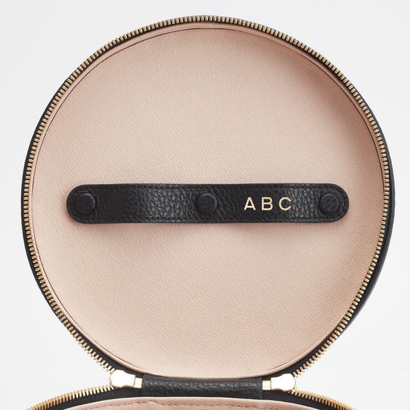 Bolsa Estuche Cuyana Cuero Wellness Mujer Negras | BTY8247WS