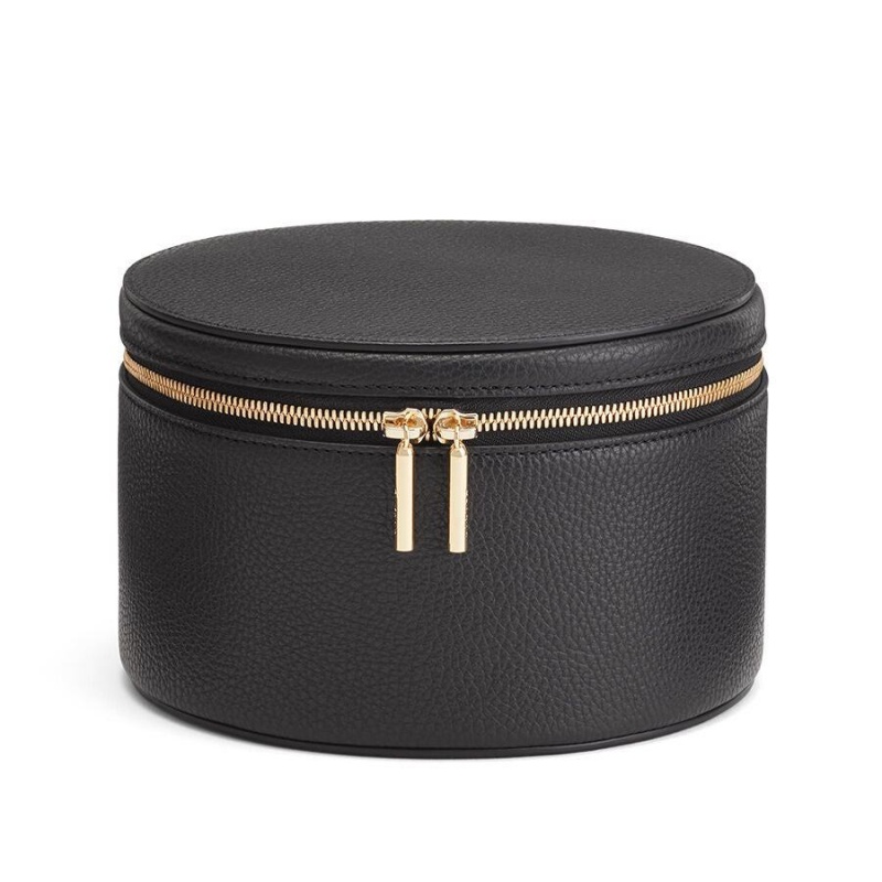 Bolsa Estuche Cuyana Cuero Wellness Mujer Negras | BTY8247WS