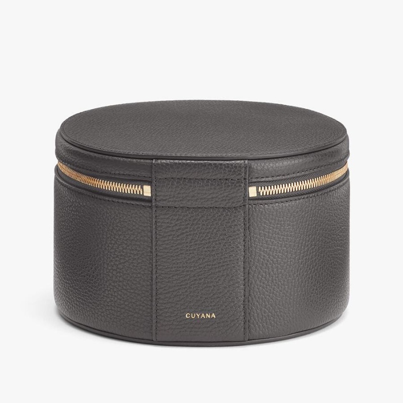 Bolsa Estuche Cuyana Cuero Wellness Mujer Gris | UMW6719VB