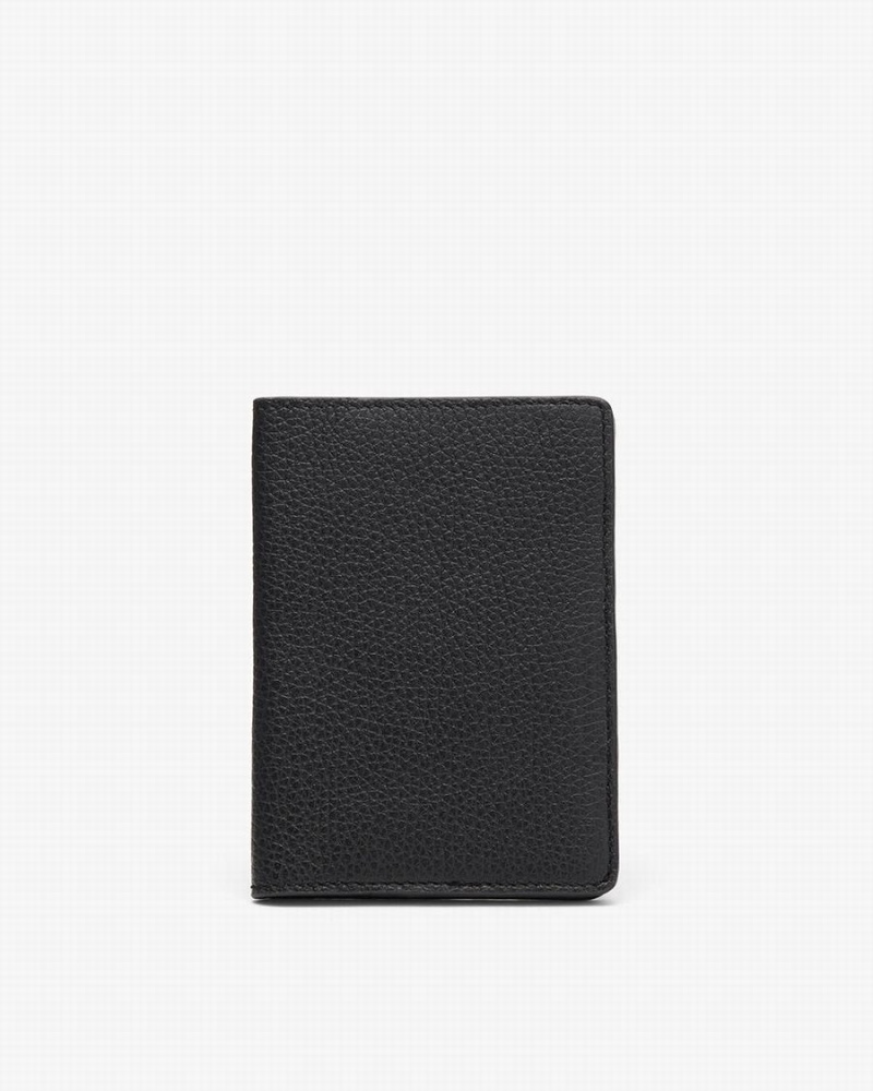 Bolsa Estuche Cuyana Slim Cuero Passport Mujer Negras | NUU3657SS