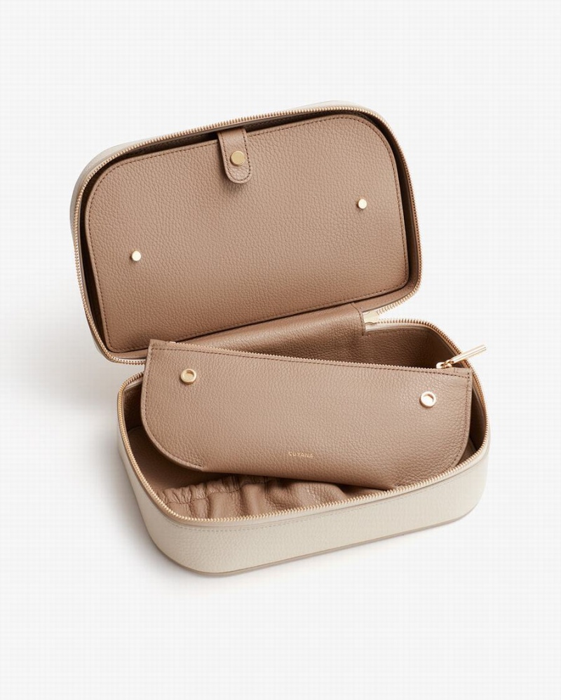 Bolsa Estuche Cuyana Travel Beauty Mujer Blancas | SXW5328AH