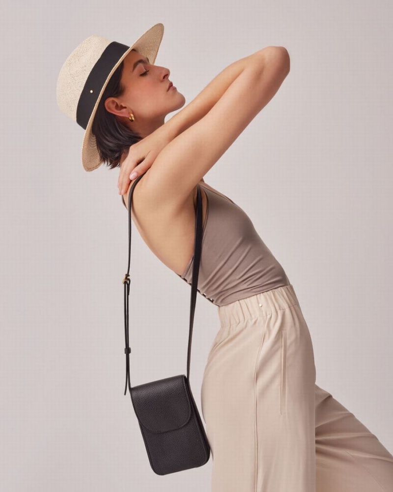 Bolsa Para Movil Cuyana Concertina Mujer Negras | RJK4461ZM
