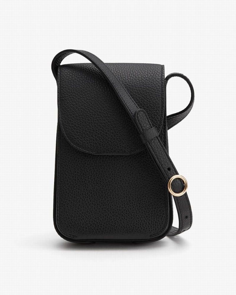 Bolsa Para Movil Cuyana Concertina Mujer Negras | RJK4461ZM
