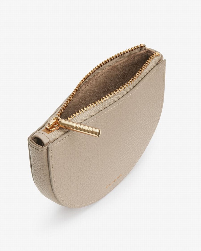 Bolso Pequeño Cuyana Half Moon Mujer Gris | YGT4598CR