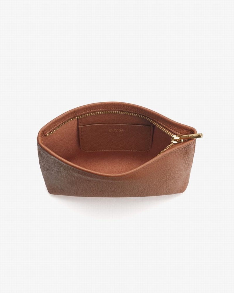 Bolso Pequeño Cuyana Mini Cremallera Mujer Marrones | BGK8890AB