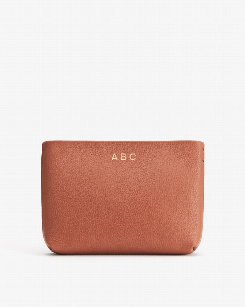 Bolso Pequeño Cuyana Mini Cremallera Mujer Rojas Marrones | TTZ4367DS