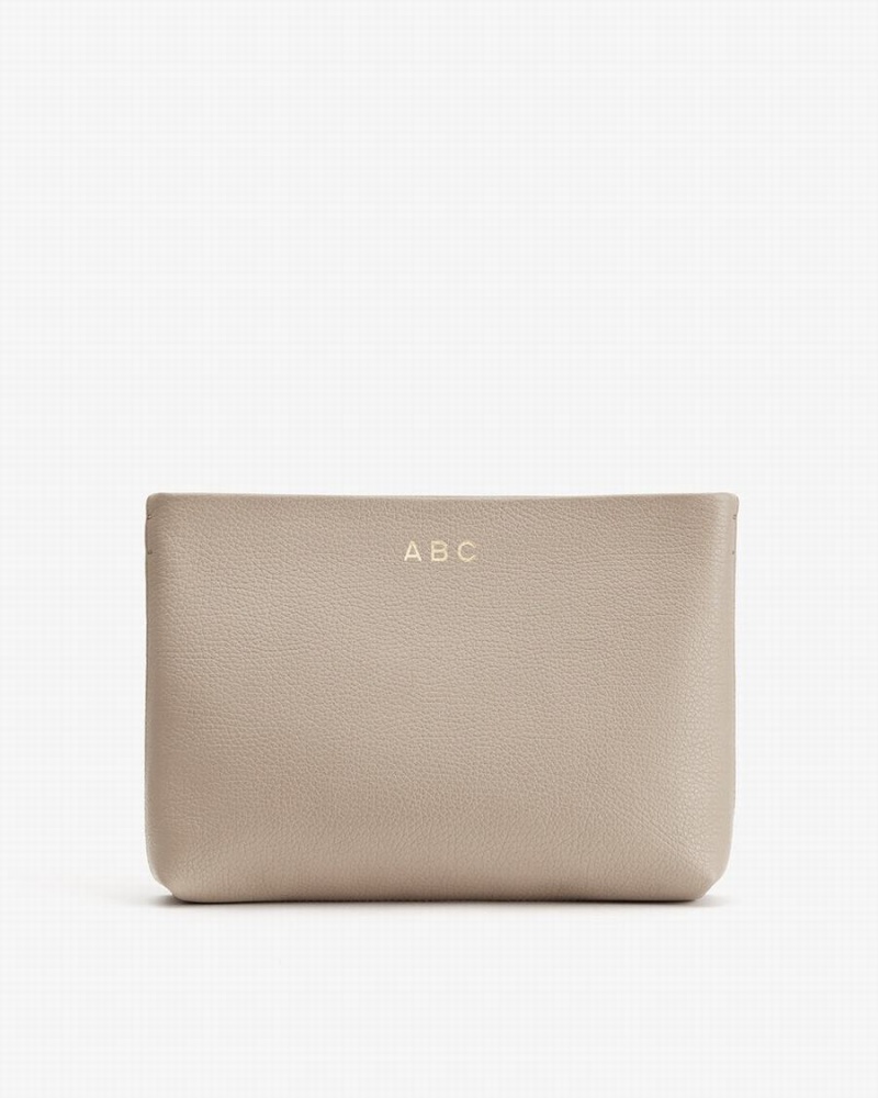 Bolso Pequeño Cuyana Small Cremallera Mujer Gris | LHT499KM