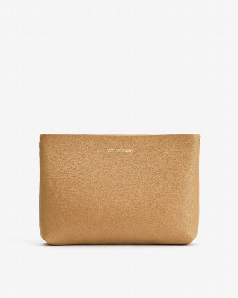 Bolso Pequeño Cuyana Small Cremallera Mujer Amarillo Marrones | TGM3095FJ
