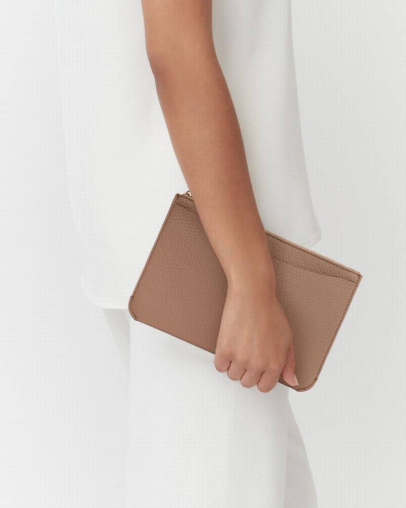 Bolso Pequeño Cuyana System Cremallera Mujer Kaki | NZS4616EN
