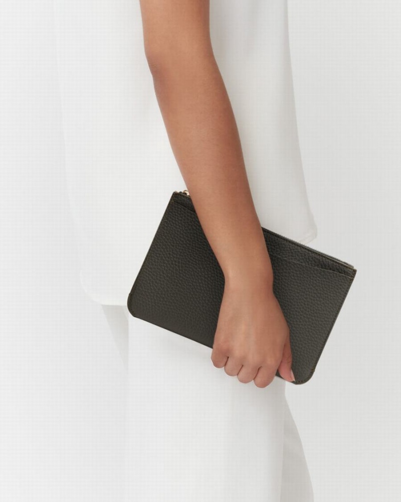 Bolso Pequeño Cuyana System Cremallera Mujer Verde Oscuro | AWY3427LS