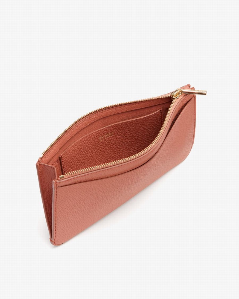 Bolso Pequeño Cuyana System Cremallera Mujer Rojas Marrones | SKL4016HD