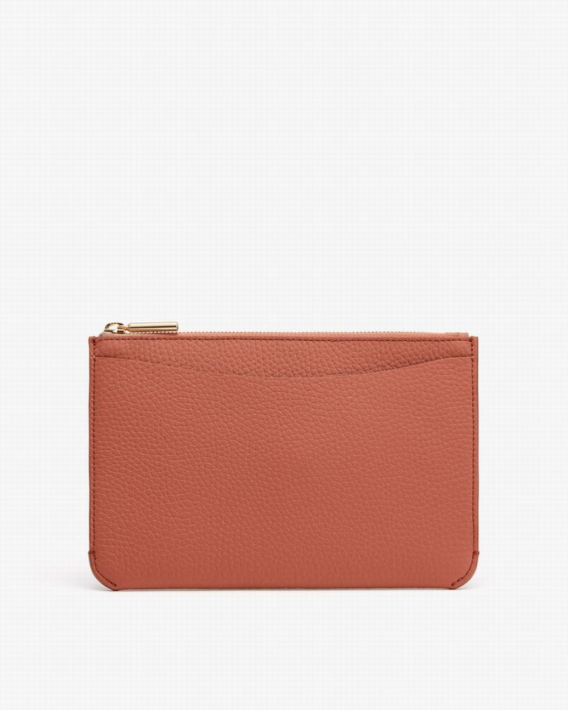 Bolso Pequeño Cuyana System Cremallera Mujer Rojas Marrones | SKL4016HD