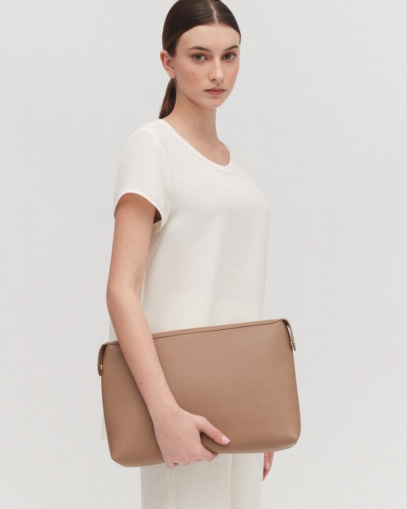 Bolso Pequeño Cuyana System Insert Mujer Kaki | TBP5777YT