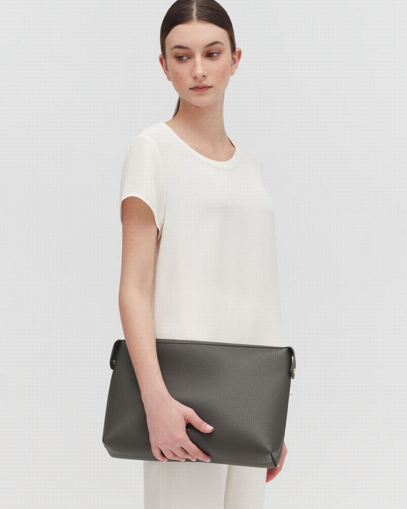 Bolso Pequeño Cuyana System Insert Mujer Verde Oscuro | VHT9973DC