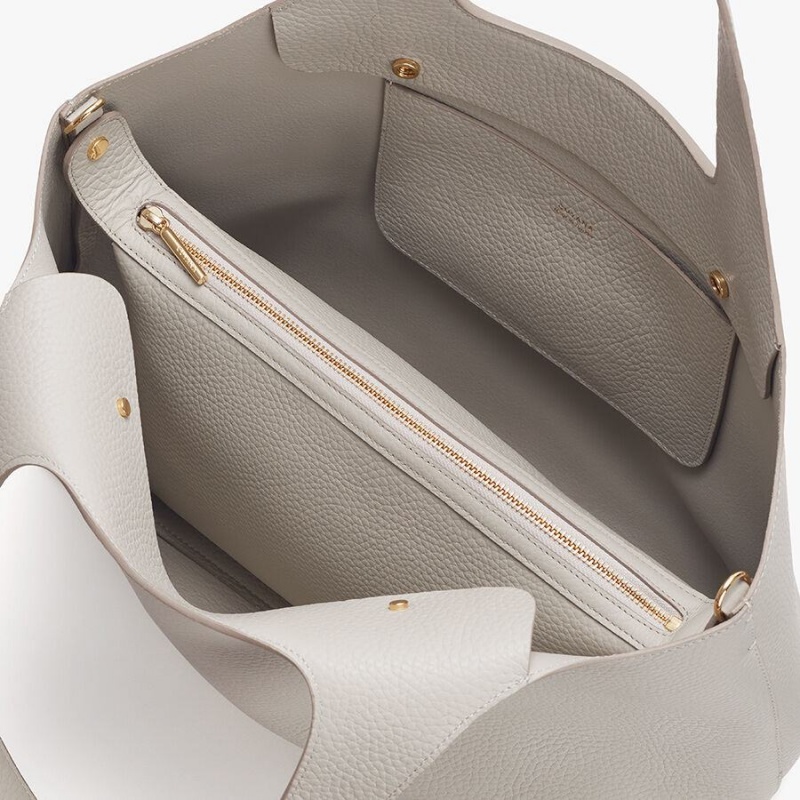 Bolso Pequeño Cuyana System Insert Mujer Gris Claro | YPX111ZJ