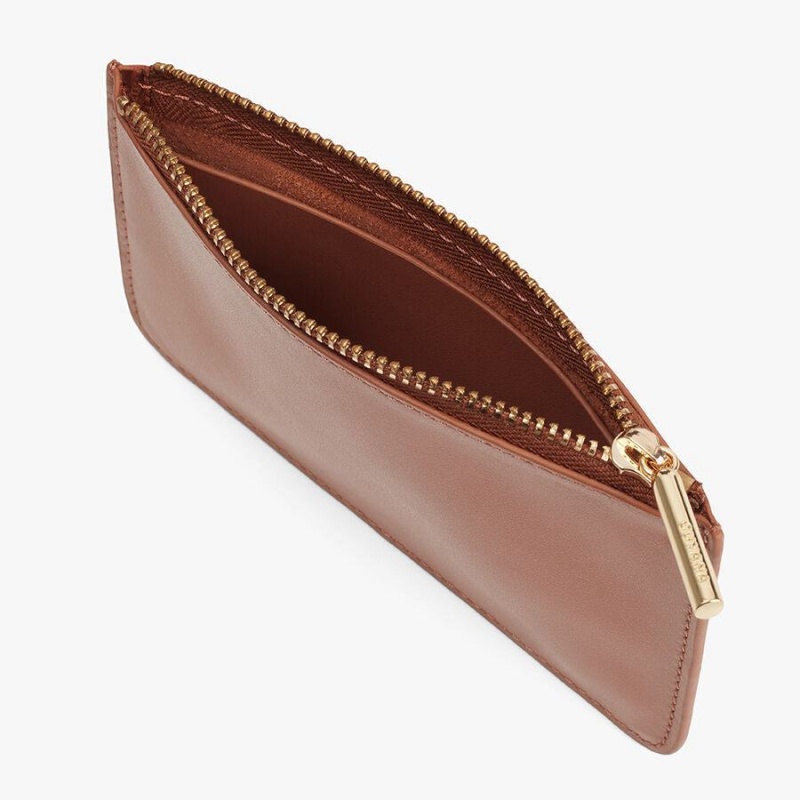 Bolso Pequeño Cuyana Zero Waste Slim Cuero Mujer Marrones | NVQ6565GC