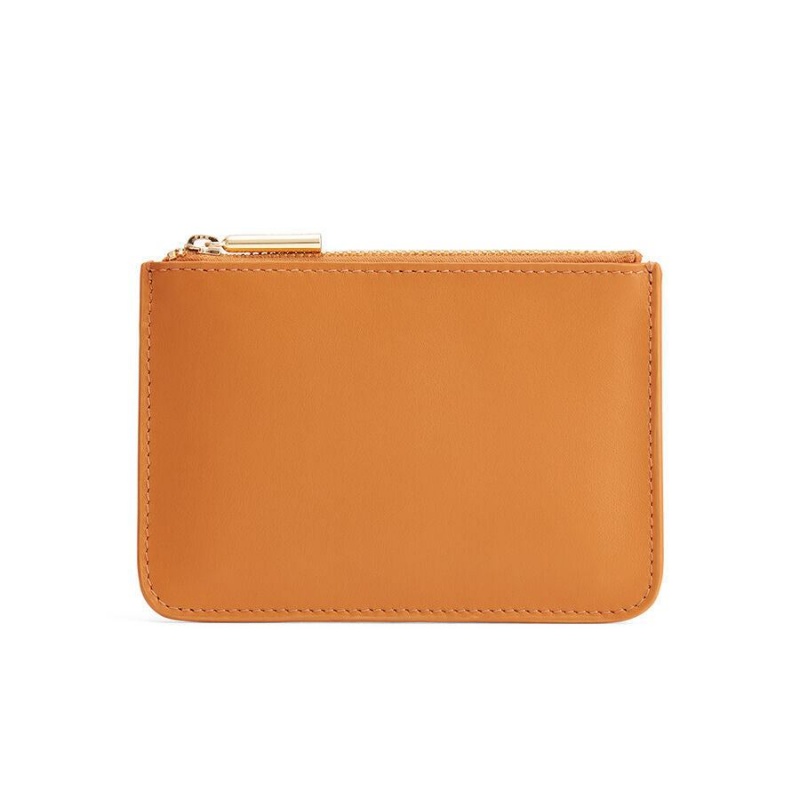 Bolso Pequeño Cuyana Zero Waste Slim Cuero Mujer Amarillo | BLN7959BR
