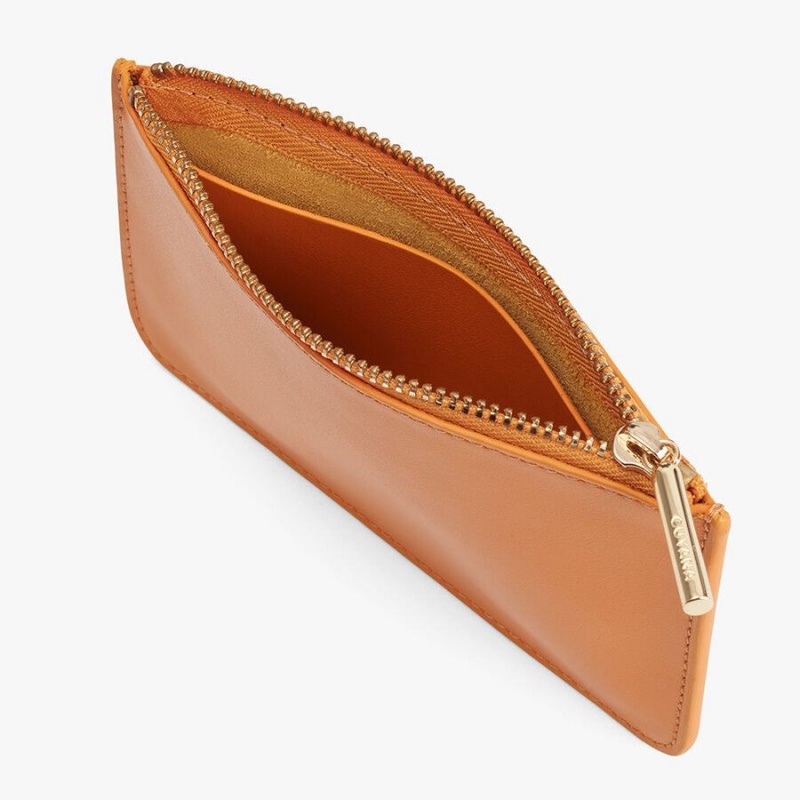 Bolso Pequeño Cuyana Zero Waste Slim Cuero Mujer Amarillo | BLN7959BR