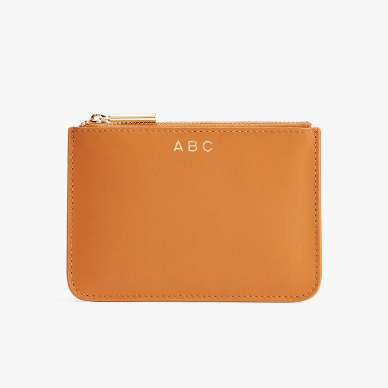 Bolso Pequeño Cuyana Zero Waste Slim Cuero Mujer Amarillo | BLN7959BR