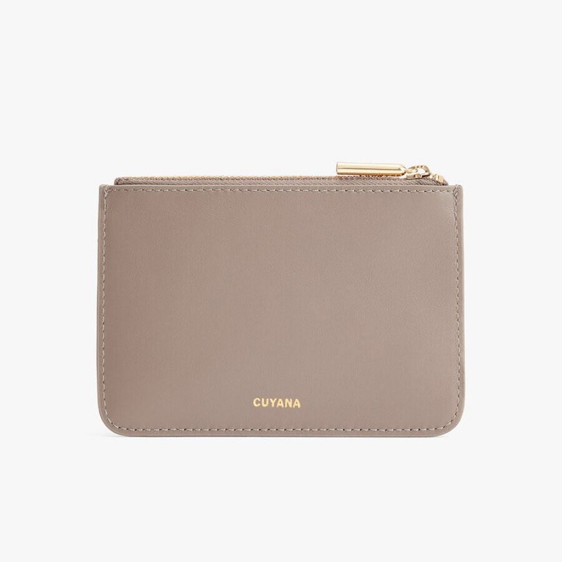 Bolso Pequeño Cuyana Zero Waste Slim Cuero Mujer Gris | KGN9977DK