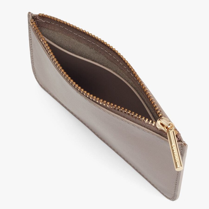 Bolso Pequeño Cuyana Zero Waste Slim Cuero Mujer Gris | KGN9977DK