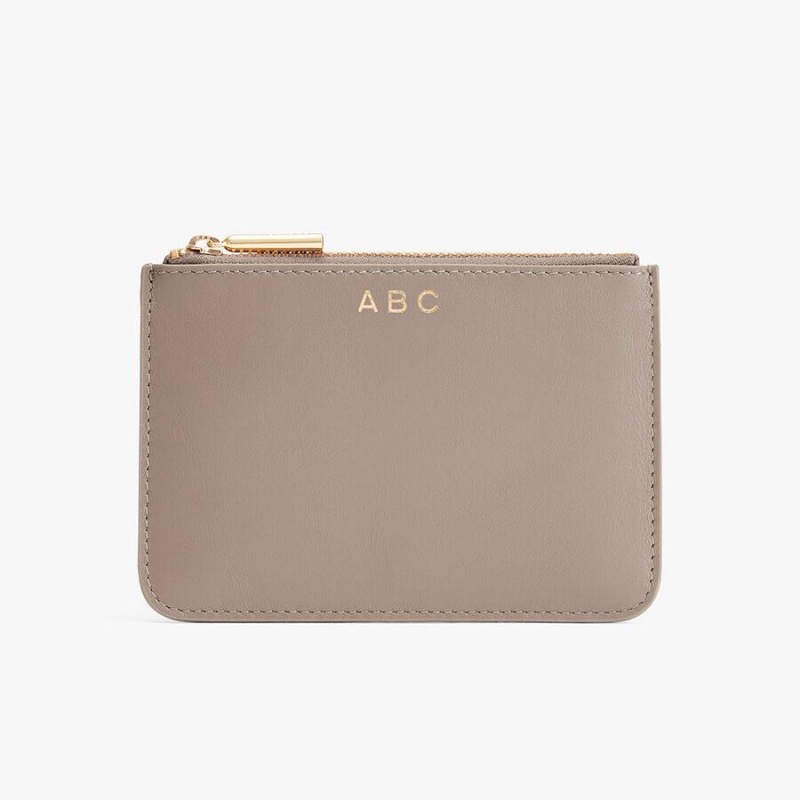 Bolso Pequeño Cuyana Zero Waste Slim Cuero Mujer Gris | KGN9977DK
