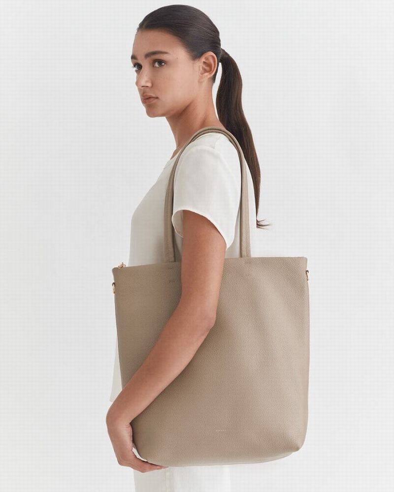 Bolso Tote Cuyana Altas Easy Cremallera Mujer Gris | IWB4740VB