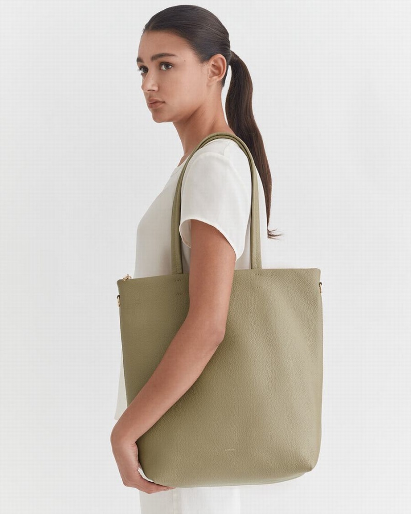 Bolso Tote Cuyana Altas Easy Cremallera Mujer Verde | GFP9566WM