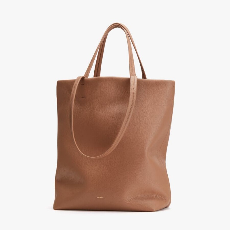 Bolso Tote Cuyana Altas Easy Mujer Marrones | JLG1968ZK