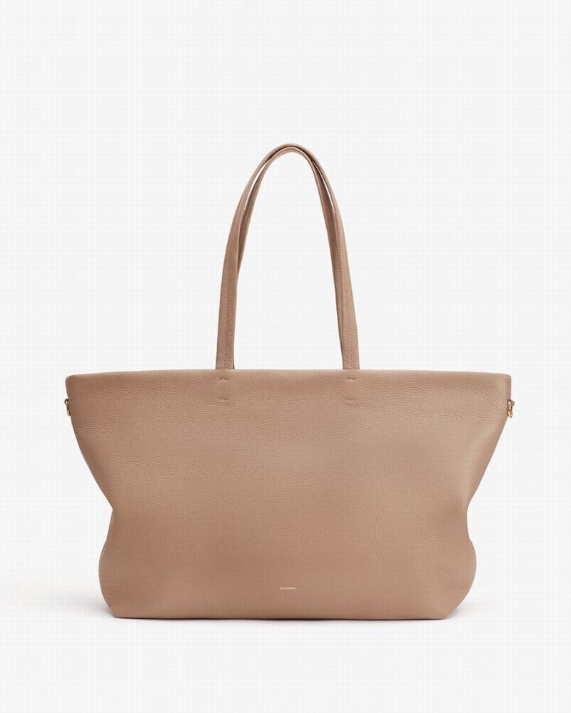 Bolso Tote Cuyana Classic Easy Cremallera Mujer Kaki | CIB9630PZ