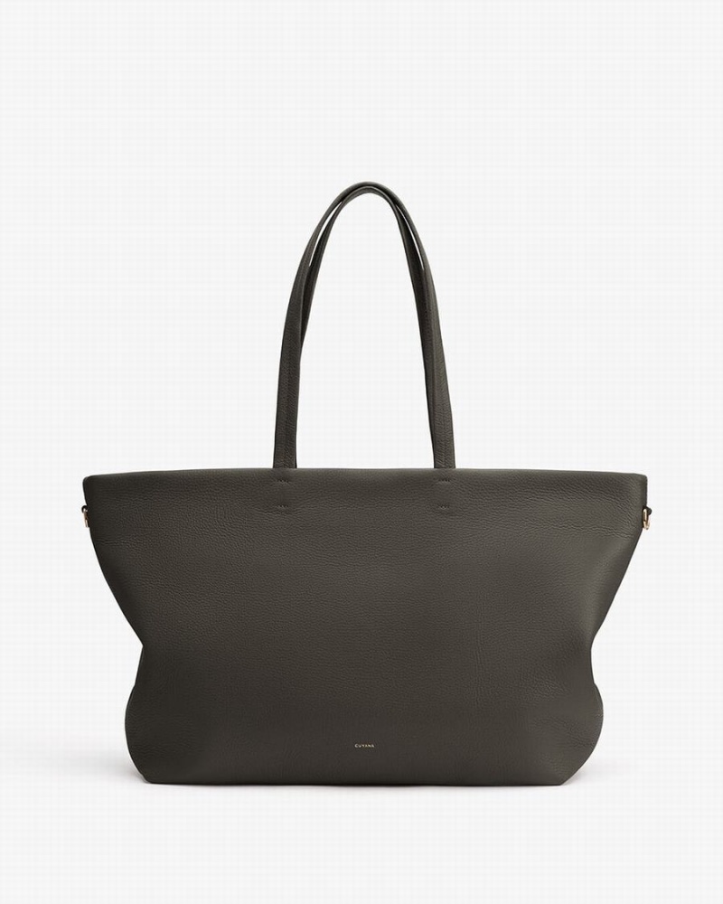 Bolso Tote Cuyana Classic Easy Cremallera Mujer Verde Oscuro | BYY8381LR